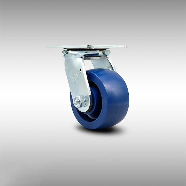 4 Inch Stainless Steel Solid Poly Wheel Swivel Caster with Ball Bearing SCC